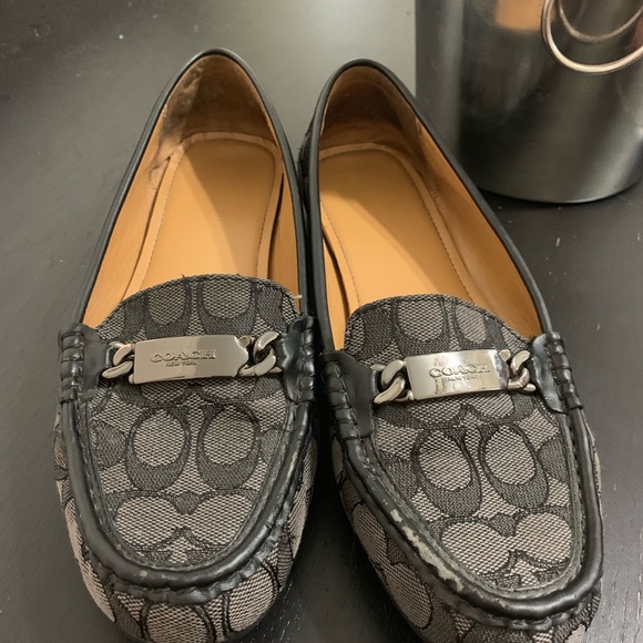 Coach Womens Olive Sand Printed Snake Loafers - Picture 5 of 8